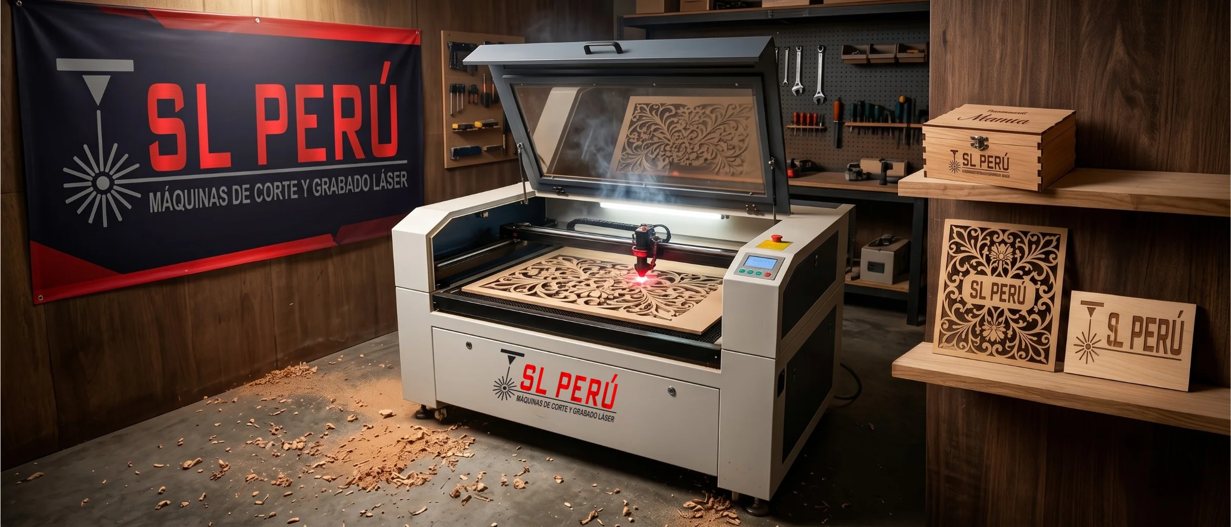 Corte láser CO2 en MDF para carpintería en Perú — SL Tecnología Perú