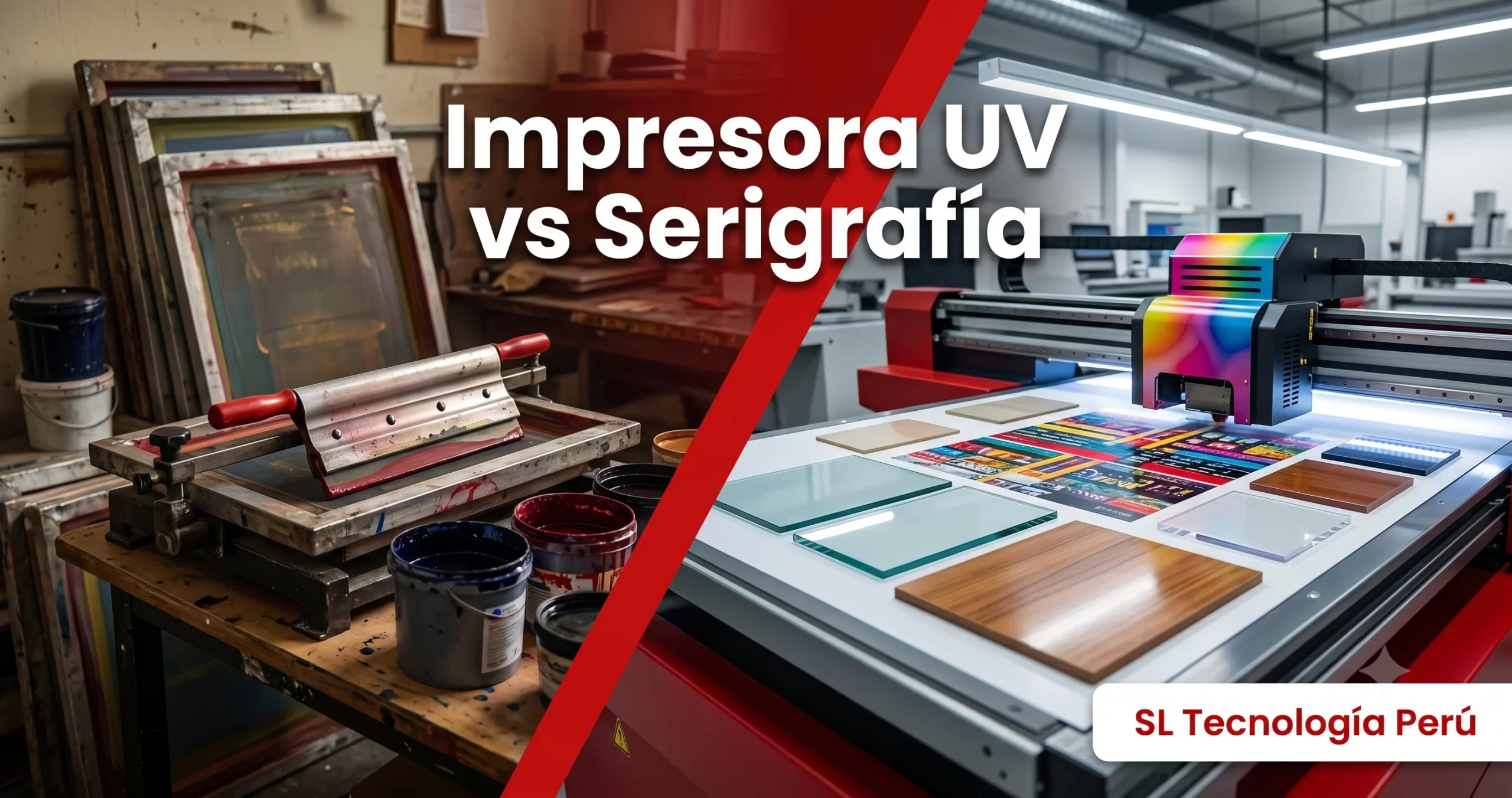 Impresora UV vs Serigrafía en Perú — SL Tecnología Perú