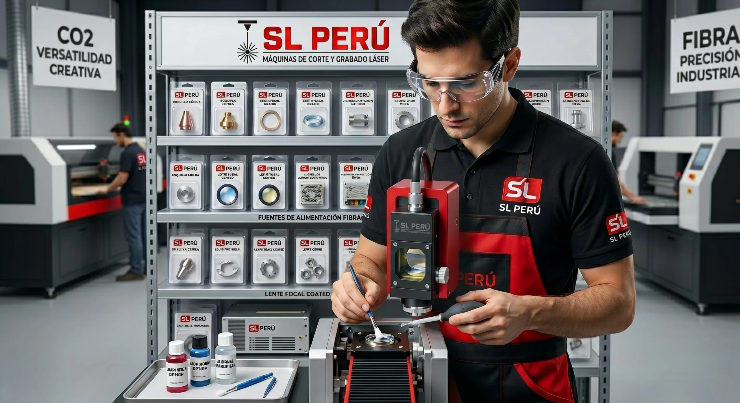 Soporte técnico especializado y repuestos permanentes para máquinas láser CO2 y fibra en Lima — SL Tecnología Perú