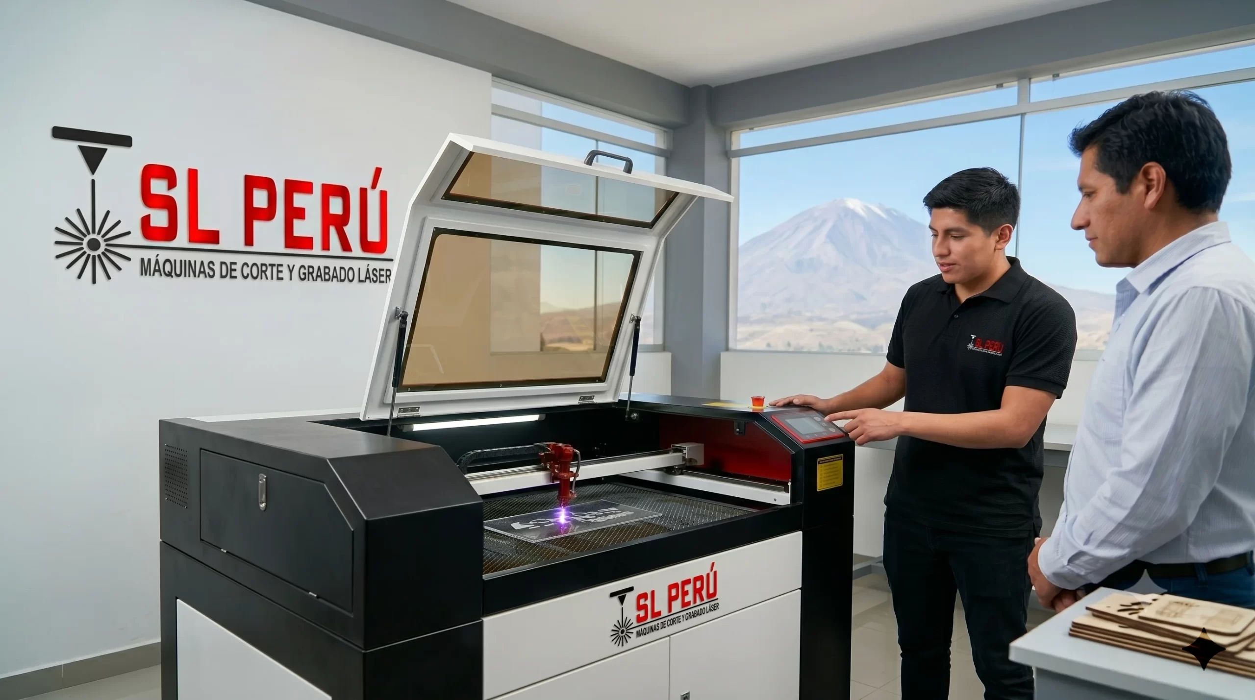 Máquina láser CO2 instalada por SL Tecnología Perú en Arequipa