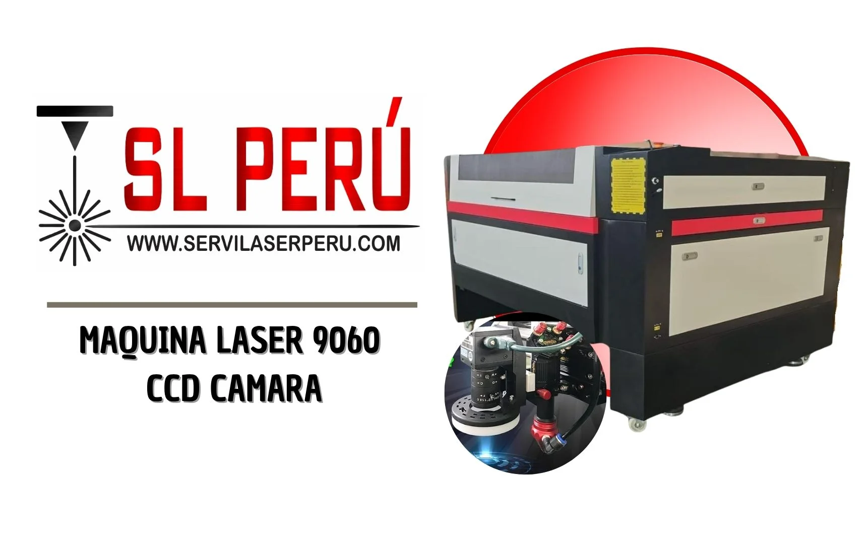 Máquina láser CO2 modelo 9060 con cámara CCD en Lima — SL Tecnología Perú