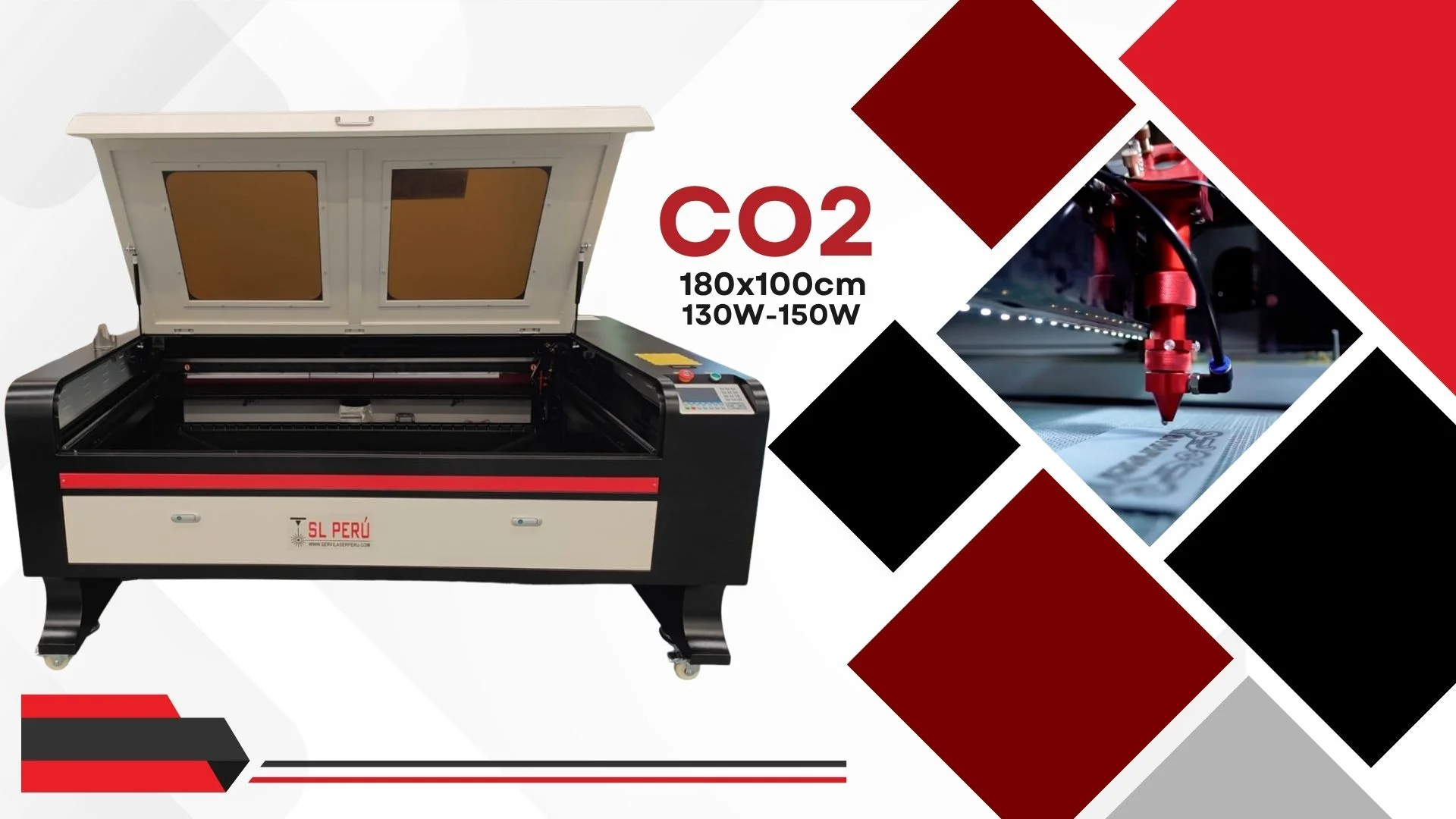 Máquina láser CO2 180×100cm 150W — SL Tecnología Perú